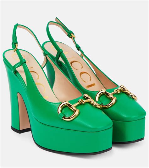 gucci gg slingback pump|gucci horsebit leather slingback pumps.